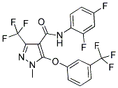 N-(2,4-DIFLUOROPHENYL)-1-METHYL-3-(TRIFLUOROMETHYL)-5-[3-(TRIFLUOROMETHYL)PHENOXY]-1H-PYRAZOLE-4-CARBOXAMIDE Struktur