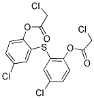 4-CHLORO-2-((5-CHLORO-2-[(2-CHLOROACETYL)OXY]PHENYL)THIO)PHENYL 2-CHLOROACETATE Struktur