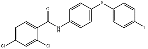 2,4-DICHLORO-N-(4-[(4-FLUOROPHENYL)SULFANYL]PHENYL)BENZENECARBOXAMIDE Struktur