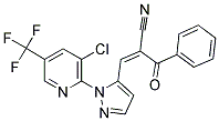 2-BENZOYL-3-(1-[3-CHLORO-5-(TRIFLUOROMETHYL)-2-PYRIDINYL]-1H-PYRAZOL-5-YL)ACRYLONITRILE Struktur