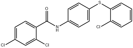 2,4-DICHLORO-N-(4-[(2-CHLOROPHENYL)SULFANYL]PHENYL)BENZENECARBOXAMIDE Struktur