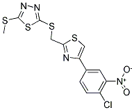 2-(([4-(4-CHLORO-3-NITROPHENYL)-1,3-THIAZOL-2-YL]METHYL)THIO)-5-(METHYLTHIO)-1,3,4-THIADIAZOLE Struktur