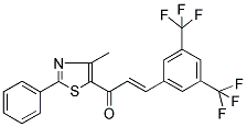 3-[3,5-DI(TRIFLUOROMETHYL)PHENYL]-1-(4-METHYL-2-PHENYL-1,3-THIAZOL-5-YL)PROP-2-EN-1-ONE Struktur