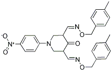 1-(4-NITROPHENYL)-4-OXO-3,5-PIPERIDINEDICARBALDEHYDE BIS[O-(4-METHYLBENZYL)OXIME] Struktur