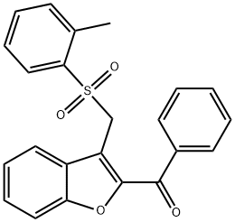 (3-([(2-METHYLPHENYL)SULFONYL]METHYL)-1-BENZOFURAN-2-YL)(PHENYL)METHANONE Struktur