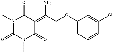 5-[1-AMINO-2-(3-CHLOROPHENOXY)ETHYLIDENE]-1,3-DIMETHYL-2,4,6(1H,3H,5H)-PYRIMIDINETRIONE Struktur