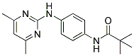 N-[4-[(4,6-DIMETHYLPYRIMIDIN-2-YL)AMINO]PHENYL]TERT-BUTYLCARBOXAMIDE Struktur