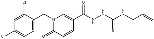 N-ALLYL-2-([1-(2,4-DICHLOROBENZYL)-6-OXO-1,6-DIHYDRO-3-PYRIDINYL]CARBONYL)-1-HYDRAZINECARBOTHIOAMIDE Struktur