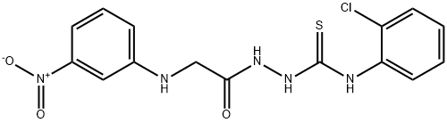 N-(2-CHLOROPHENYL)-2-[2-(3-NITROANILINO)ACETYL]-1-HYDRAZINECARBOTHIOAMIDE Struktur