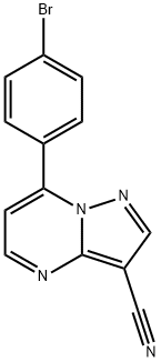 7-(4-BROMOPHENYL)PYRAZOLO[1,5-A]PYRIMIDINE-3-CARBONITRILE Struktur