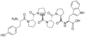 H-TYR-PRO-PRO-PRO-PRO-TRP-OH Struktur