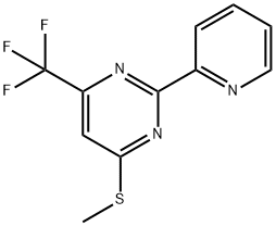 4-(METHYLSULFANYL)-2-(2-PYRIDINYL)-6-(TRIFLUOROMETHYL)PYRIMIDINE Struktur