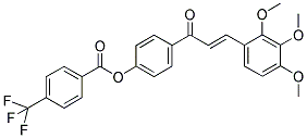 4-[3-(2,3,4-TRIMETHOXYPHENYL)ACRYLOYL]PHENYL 4-(TRIFLUOROMETHYL)BENZOATE Struktur