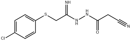 2-[(4-CHLOROPHENYL)SULFANYL]-N'-(2-CYANOACETYL)ETHANEHYDRAZONAMIDE Struktur