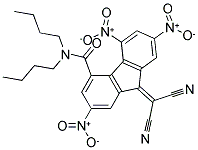 N4,N4-DIBUTYL-9-(DICYANOMETHYLIDENE)-2,5,7-TRINITRO-9H-FLUORENE-4-CARBOXAMIDE Struktur