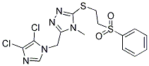 3-[(4,5-DICHLORO-1H-IMIDAZOL-1-YL)METHYL]-4-METHYL-5-([2-(PHENYLSULFONYL)ETHYL]THIO)-4H-1,2,4-TRIAZOLE Struktur