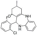 2,10-DIAZA-9-(2-CHLORO-6-FLUOROPHENYL)-5-METHYLTRICYCLO[9.4.0.0(3,8)]PENTADECA-1(15),3(8),11(12),13-TETRAEN-7-ONE Struktur