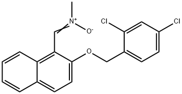 ((2-[(2,4-DICHLOROBENZYL)OXY]-1-NAPHTHYL)METHYLENE)(METHYL)AMMONIUMOLATE Struktur