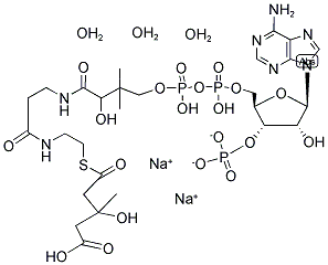 (DL-3-HYDROXY-3-METHYLGLUTARYL) COENZYME A DISODIUM SALT TRIHYDRATE Struktur