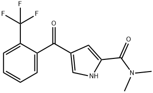 N,N-DIMETHYL-4-[2-(TRIFLUOROMETHYL)BENZOYL]-1H-PYRROLE-2-CARBOXAMIDE Struktur