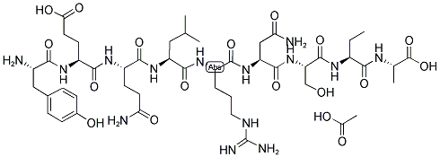 H-TYR-GLU-GLN-LEU-ARG-ASN-SER-ABU-ALA-OH ACOH Struktur