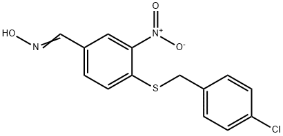 4-[(4-CHLOROBENZYL)SULFANYL]-3-NITROBENZENECARBALDEHYDE OXIME Struktur