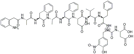 ABZ-ALA-PHE-ALA-PHE-ASP-VAL-PHE-TYR(NO2)-ASP Struktur