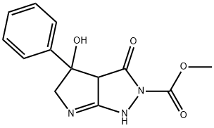 METHYL 4-HYDROXY-3-OXO-4-PHENYL-3A,4,5,6-TETRAHYDROPYRROLO[2,3-C]PYRAZOLE-2(3H)-CARBOXYLATE Struktur