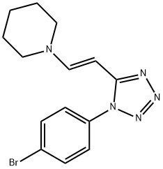 1-(2-[1-(4-BROMOPHENYL)-1H-TETRAAZOL-5-YL]VINYL)PIPERIDINE Struktur