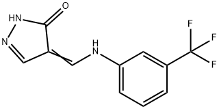 4-([3-(TRIFLUOROMETHYL)ANILINO]METHYLENE)-2,4-DIHYDRO-3H-PYRAZOL-3-ONE Struktur