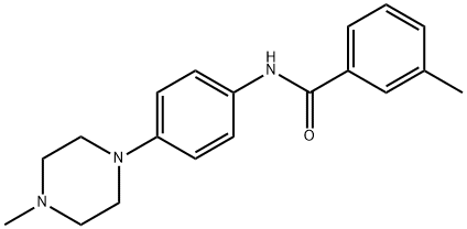 3-METHYL-N-[4-(4-METHYLPIPERAZINO)PHENYL]BENZENECARBOXAMIDE Struktur