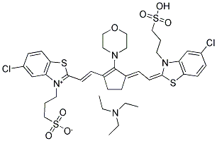 5-CHLORO-3-(3-SULFOPROPYL)-2-(2-[3-[2-(5-CHLORO-3-(3-SULFOPROPYL)-2-BENZOTHIAZOLINYLIDENE) ETHYLIDENE]-2-(4-MORPHOLINECYCLOPENTENYL)] VINYL) BENZOTHIAZOLIUM HYDROXIDE, INNER SALT Struktur