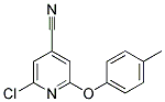 2-CHLORO-6-(4-METHYLPHENOXY)ISONICOTINONITRILE Struktur