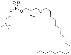 1-O-OCTADECYL-RAC-GLYCERO-3-PHOSPHOCHOLINE Struktur