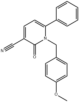 1-(4-METHOXYBENZYL)-2-OXO-6-PHENYL-1,2-DIHYDRO-3-PYRIDINECARBONITRILE Struktur