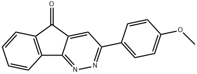 3-(4-METHOXYPHENYL)-5H-INDENO[1,2-C]PYRIDAZIN-5-ONE Struktur