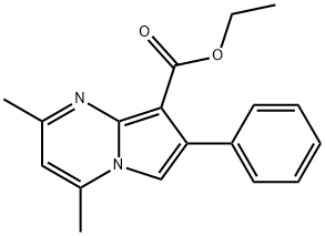 ETHYL 2,4-DIMETHYL-7-PHENYLPYRROLO[1,2-A]PYRIMIDINE-8-CARBOXYLATE Struktur