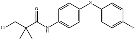 3-CHLORO-N-(4-[(4-FLUOROPHENYL)SULFANYL]PHENYL)-2,2-DIMETHYLPROPANAMIDE Struktur