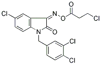 5-CHLORO-3-([(3-CHLOROPROPANOYL)OXY]IMINO)-1-(3,4-DICHLOROBENZYL)-1,3-DIHYDRO-2H-INDOL-2-ONE Struktur