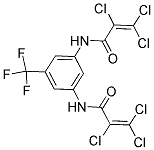 N1-[3-[(2,3,3-TRICHLOROACRYLOYL)AMINO]-5-(TRIFLUOROMETHYL)PHENYL]-2,3,3-TRICHLOROACRYLAMIDE Struktur