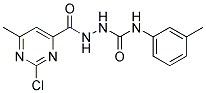 N1-(3-METHYLPHENYL)-2-[(2-CHLORO-6-METHYLPYRIMIDIN-4-YL)CARBONYL]HYDRAZINE-1-CARBOXAMIDE Struktur