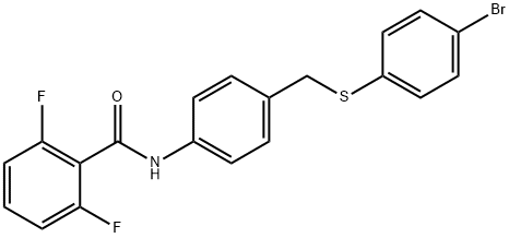 N-(4-([(4-BROMOPHENYL)SULFANYL]METHYL)PHENYL)-2,6-DIFLUOROBENZENECARBOXAMIDE Struktur