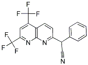 2-[5,7-BIS(TRIFLUOROMETHYL)[1,8]NAPHTHYRIDIN-2-YL]-2-PHENYLACETONITRILE Struktur