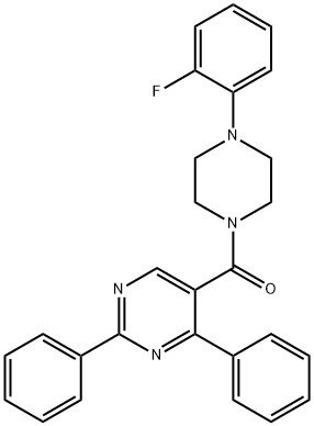 (2,4-DIPHENYL-5-PYRIMIDINYL)[4-(2-FLUOROPHENYL)PIPERAZINO]METHANONE Struktur