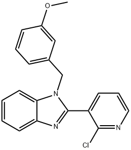 2-(2-CHLORO-3-PYRIDINYL)-1-(3-METHOXYBENZYL)-1H-1,3-BENZIMIDAZOLE Struktur