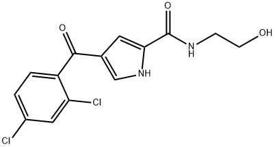 4-(2,4-DICHLOROBENZOYL)-N-(2-HYDROXYETHYL)-1H-PYRROLE-2-CARBOXAMIDE Struktur