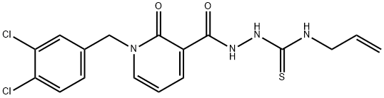 N-ALLYL-2-([1-(3,4-DICHLOROBENZYL)-2-OXO-1,2-DIHYDRO-3-PYRIDINYL]CARBONYL)-1-HYDRAZINECARBOTHIOAMIDE Struktur