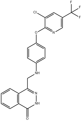 4-[(4-([3-CHLORO-5-(TRIFLUOROMETHYL)-2-PYRIDINYL]OXY)ANILINO)METHYL]-1(2H)-PHTHALAZINONE Struktur