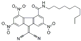 N4-DECYL-9-(DICYANOMETHYLIDENE)-2,5,7-TRINITRO-9H-FLUORENE-4-CARBOXAMIDE Struktur