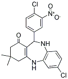 2,10-DIAZA-14-CHLORO-9-(4-CHLORO-3-NITROPHENYL)-5,5-DIMETHYLTRICYCLO[9.4.0.0(3,8)]PENTADECA-1(11),3(8),12,14-TETRAEN-7-ONE Struktur